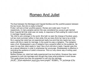 Romeo And Juliet Love Quotes From The Book Romeo and juliet essay