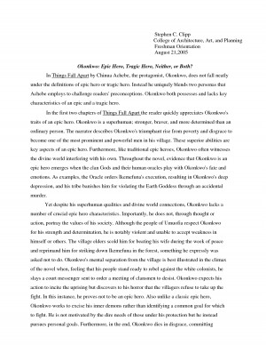 okonkwo tragic flaw essay okonkwo tragic flaw essay
