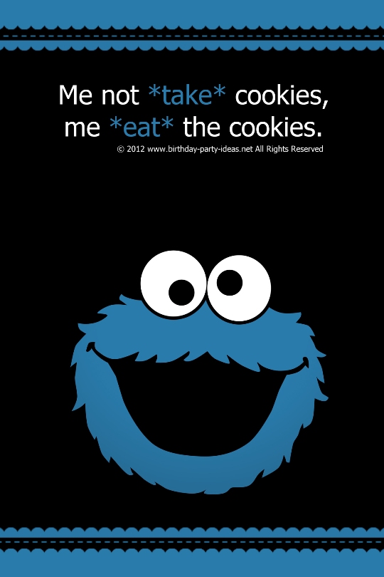 Cookie Monster Funny Birthday Quotes QuotesGram