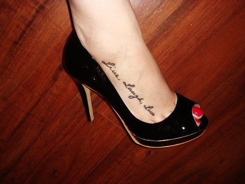 Quotes Foot Tattoos For Girls. QuotesGram