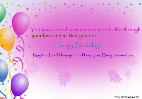 Happy Birthday Daughter In Law Quotes. QuotesGram