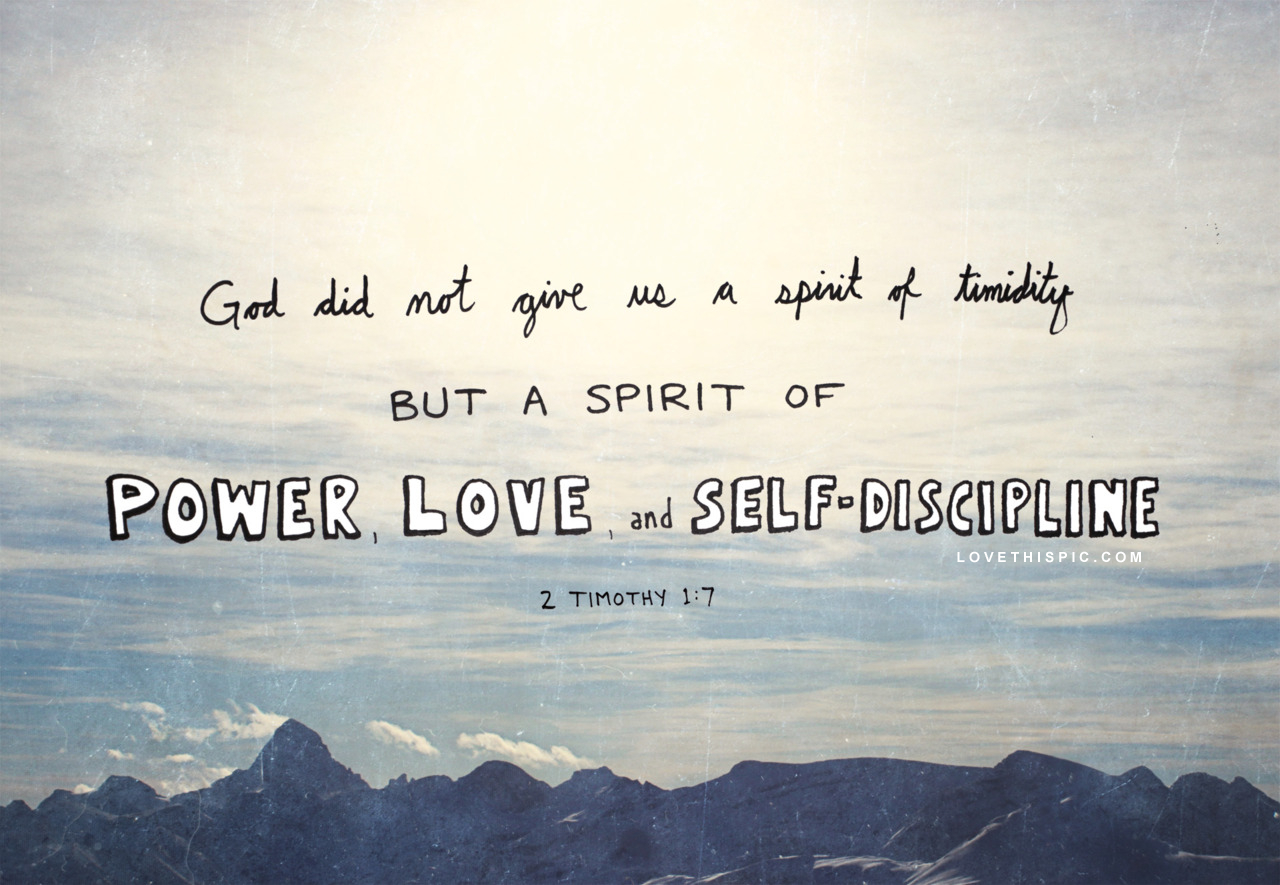 we were not given a spirit of timidity