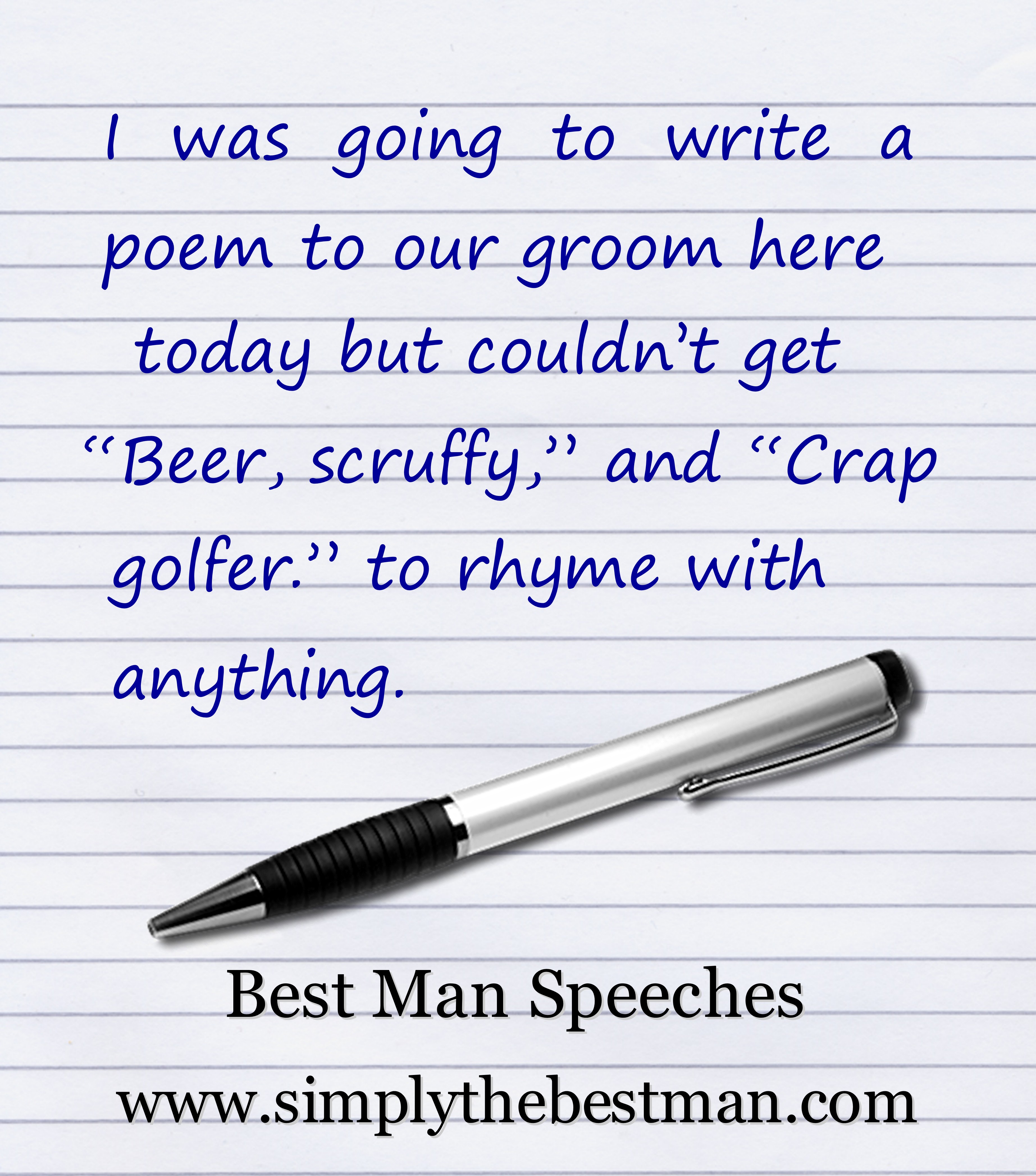 how to write a wedding speech poem