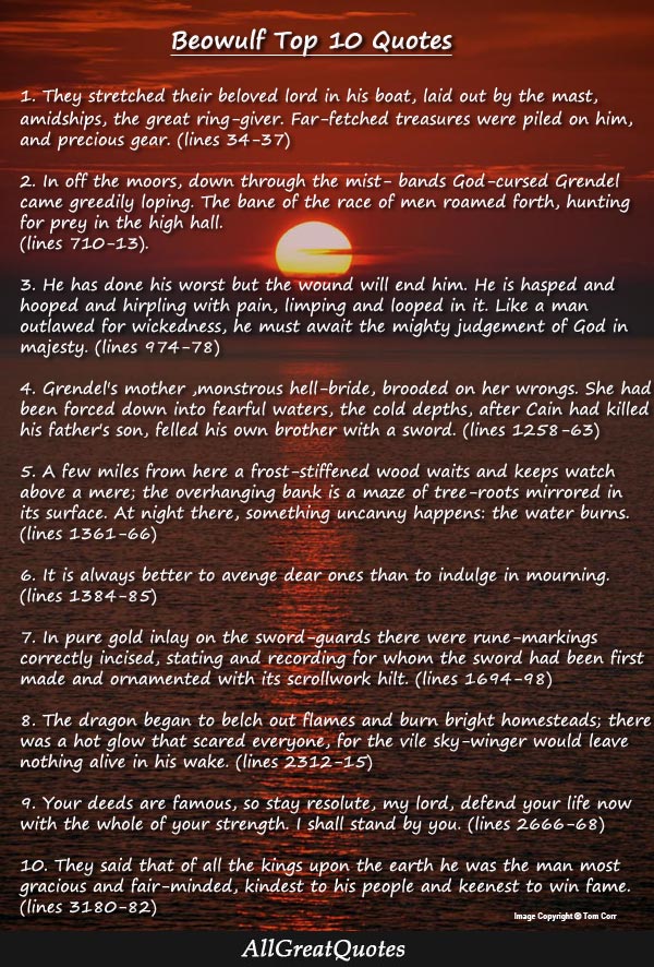 Quotes From Beowulf Poem. QuotesGram