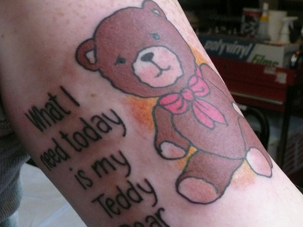 half a teddy bear tattooTikTok Search