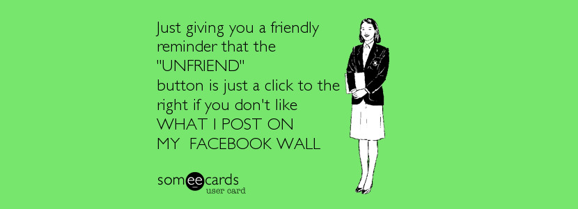 Sarcastic Quotes For Unfriending Someone On Facebook Quotesgram