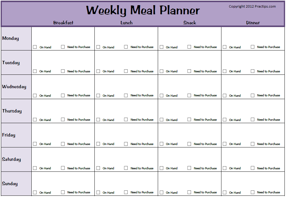Family Meal Plan Template from cdn.quotesgram.com