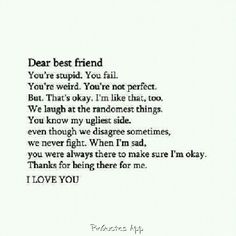Dear Best Friend Quotes. QuotesGram