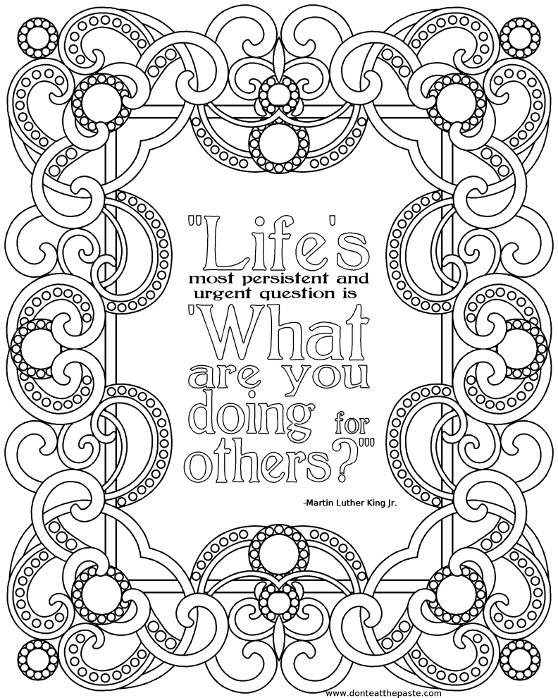 life quotes coloring pages printable quotesgram