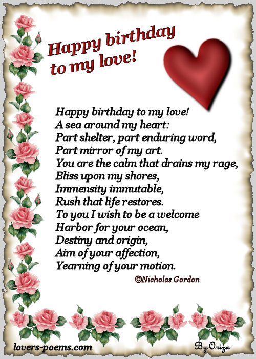 My Birthday Quotes And Poems Quotesgram
