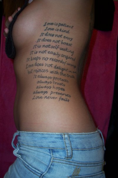 Love never fails tattoo by Aki Wong  Tattoogridnet