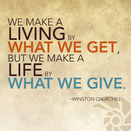 Inspirational Quotes About Giving Back. QuotesGram