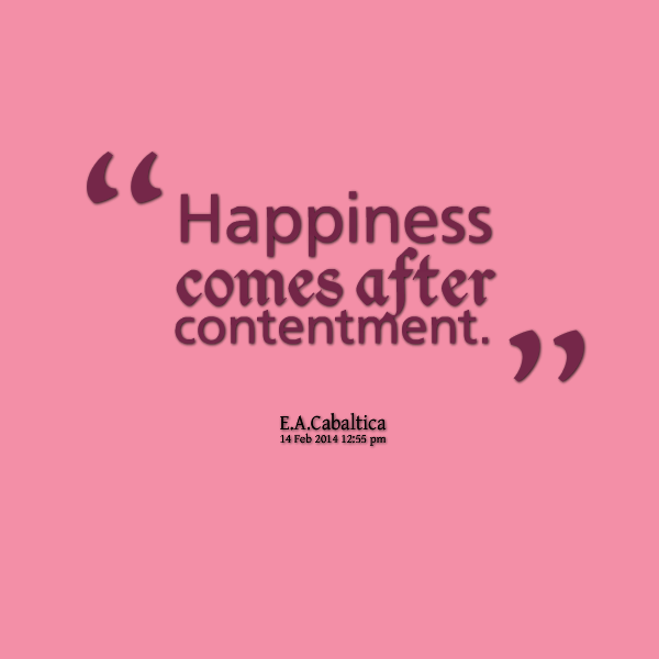 Contentment Quotes. Quotesgram