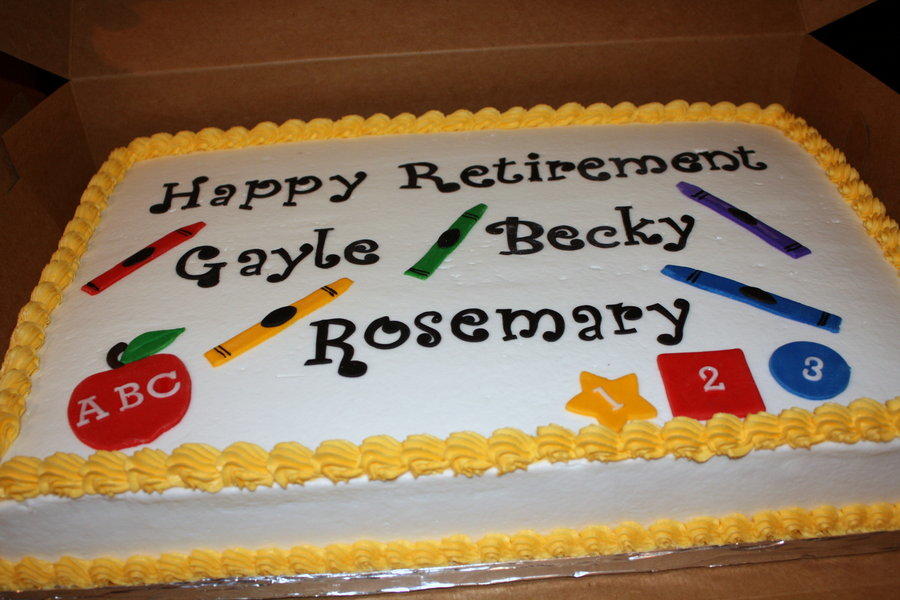 Teacher Retirement Cake - Special Occasion Cakes Gallery
