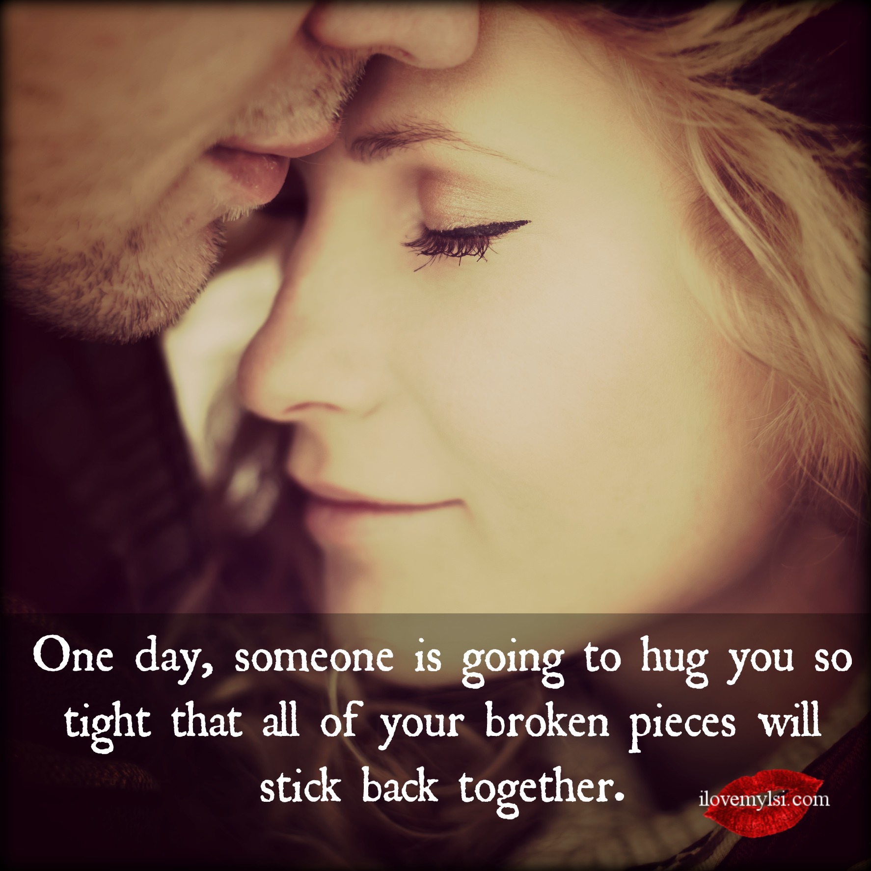 When a man hugs you tight