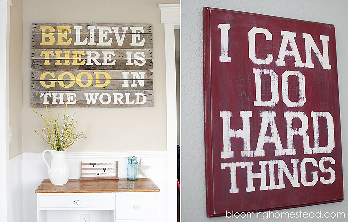 Wood Signs With Inspirational Es, Inspirational Wooden Signs For Home