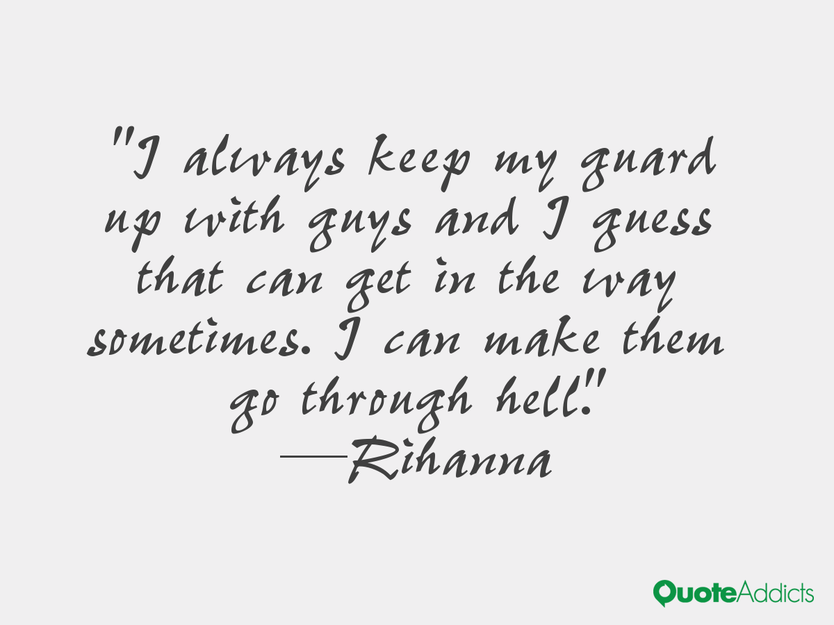 Keeping Guard Up Quotes And Images. QuotesGram