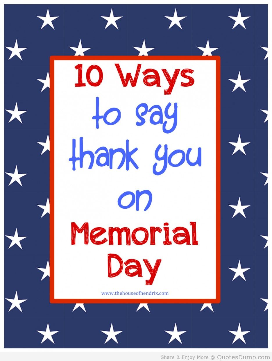 Memorial Day Quotes Thank You. QuotesGram