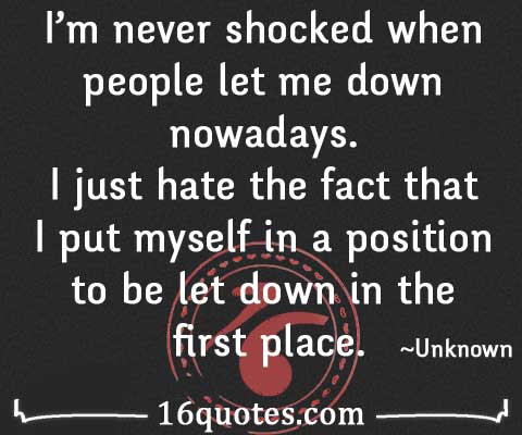 Quotes About Being Let Down