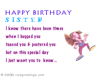 Happy Birthday Sister Funny Quotes. QuotesGram