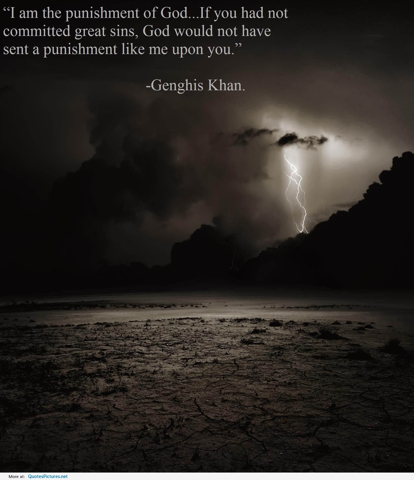i'm the punishment of god
