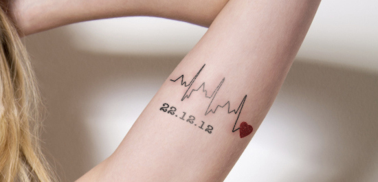 Vector Heartbeat Tattoo Designs Stock Vector  Illustration of abstract  design 50399435
