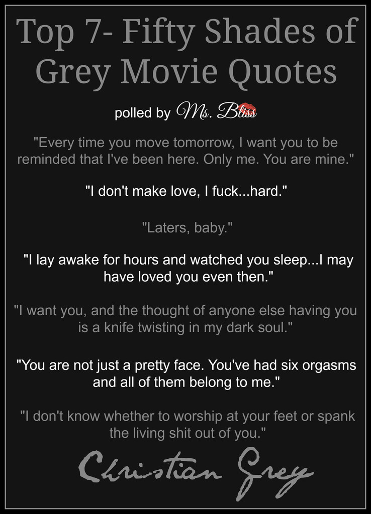 Fifty Shades Of Grey Movie Quotes.