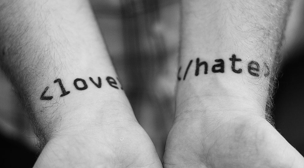 Love And Hate Tattoo Quotes. QuotesGram