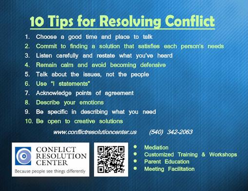 quote on resolving conflict sports