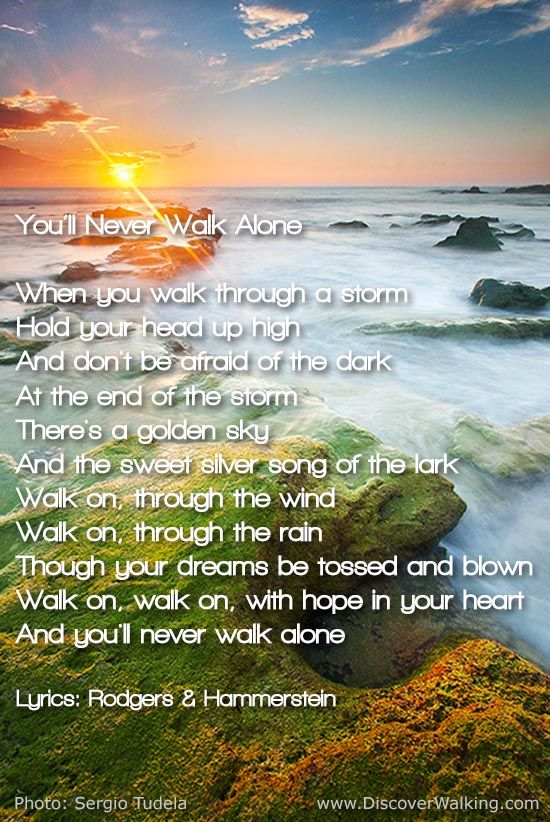 Youll Never Walk Alone Quotes Quotesgram Youll Never Walk Alone Quotes Quotesgram