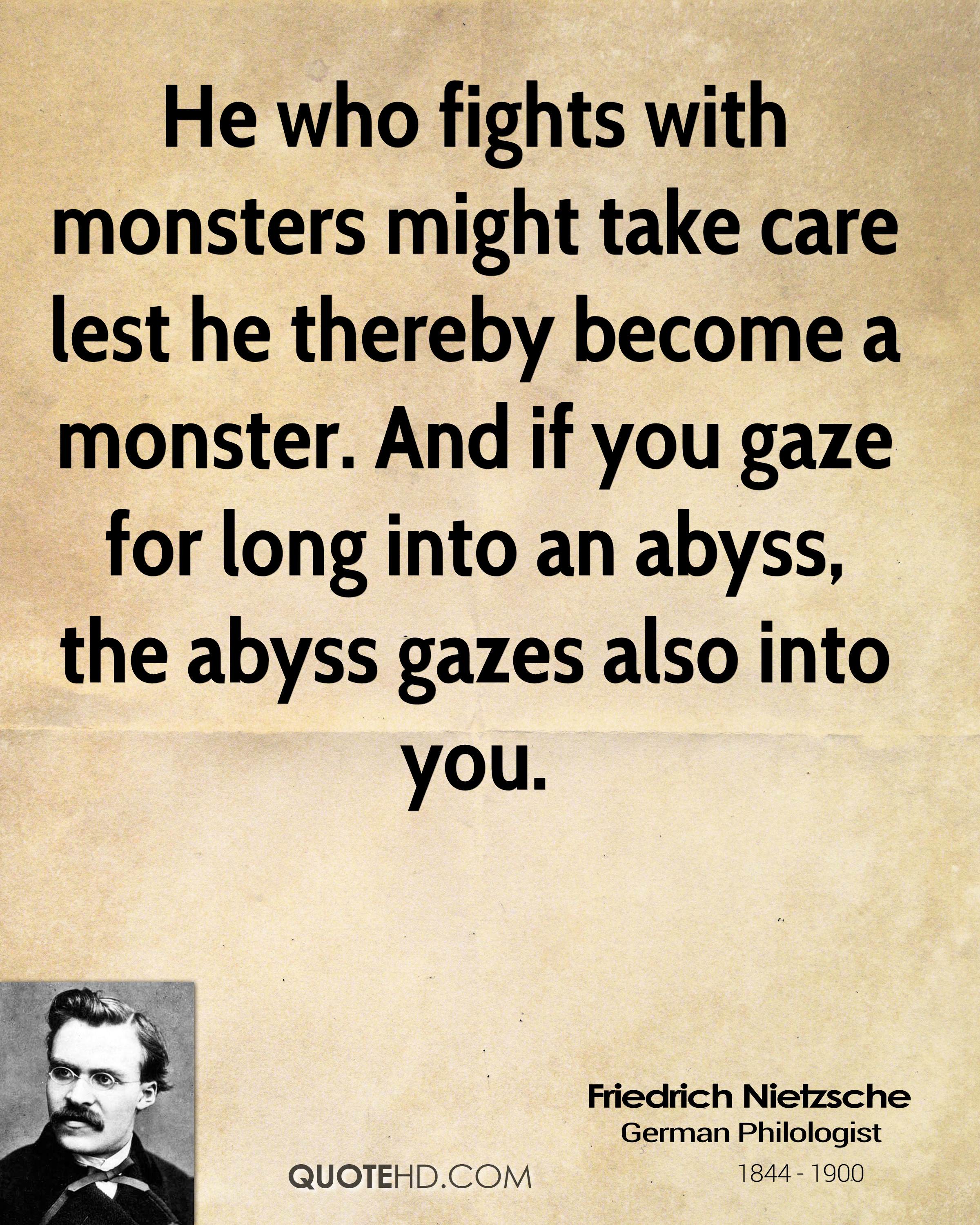 Monsters Nietzsche Quotes. QuotesGram