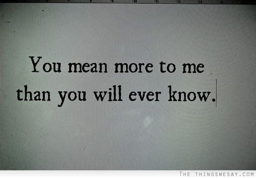 You Mean More To Me Quotes Quotesgram