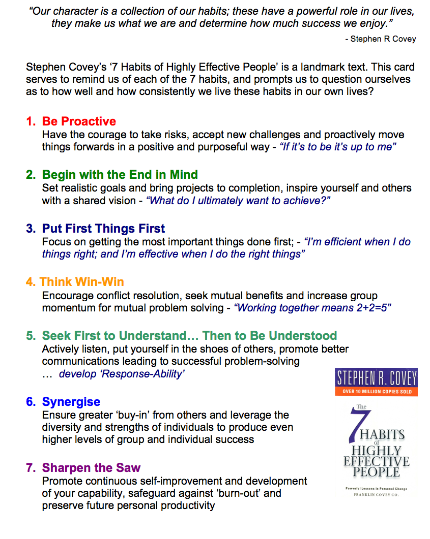 7 habits of highly effective people summary ppt 7 habits of highly effective people summary ppt