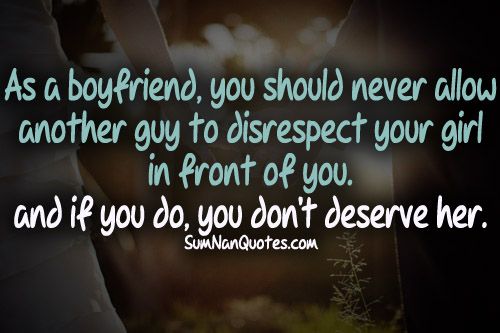 When your man disrespects you