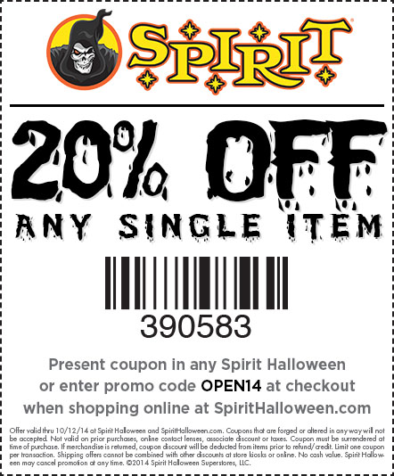 spirit halloween coupon