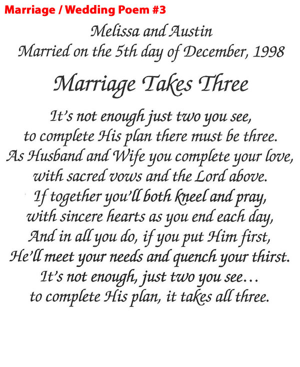 Poems And Quotes About Marriage Quotesgram