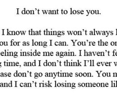 Dont Want To Lose You Quotes. Quotesgram