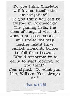 William Herondale Quotes About Jem Quotesgram