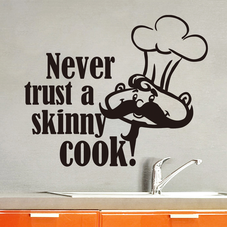 Kitchen sticker quote in food we trust