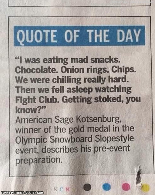 Olympic Preparation Humor