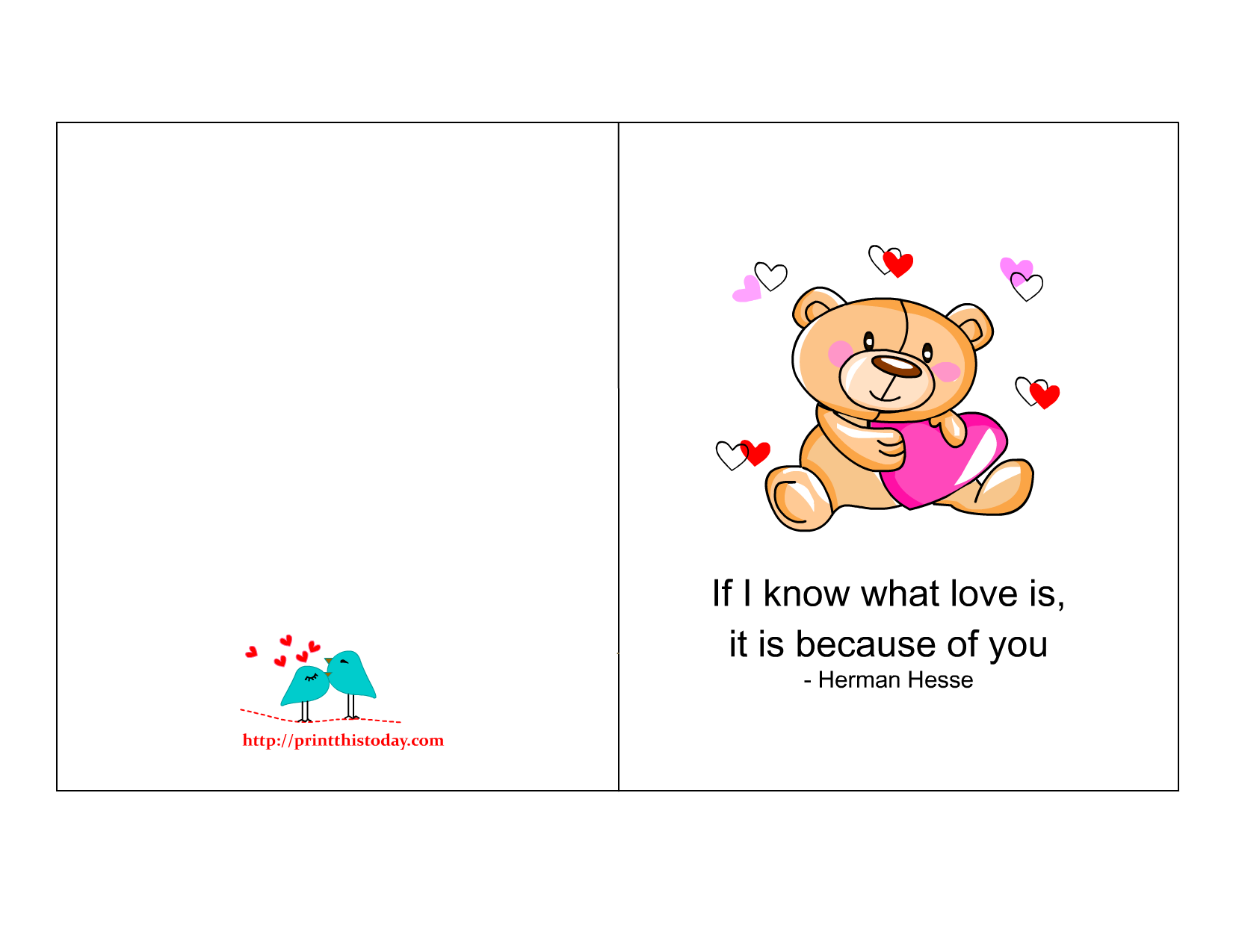 Beautiful 66 Love Card Words