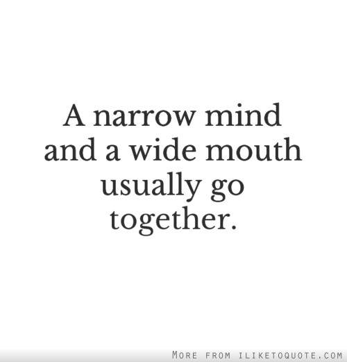 a narrow minded person