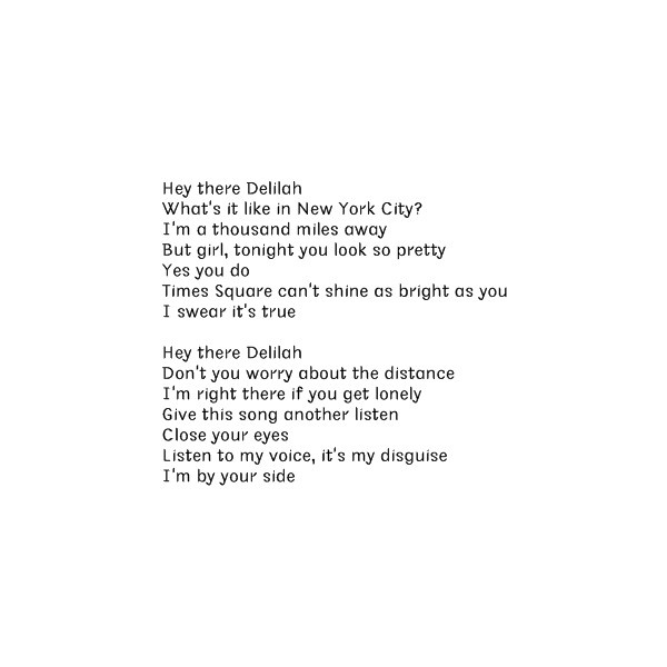 Hey There Delilah Quotes. QuotesGram