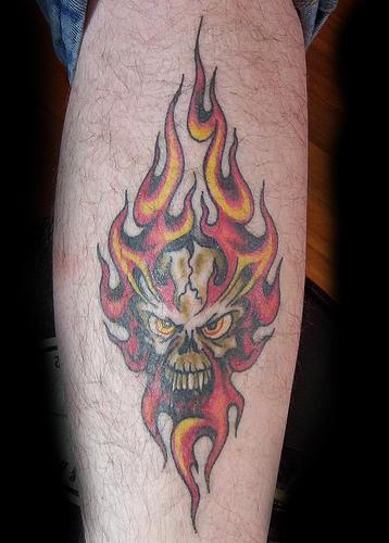 30 Flame Skull Tattoos