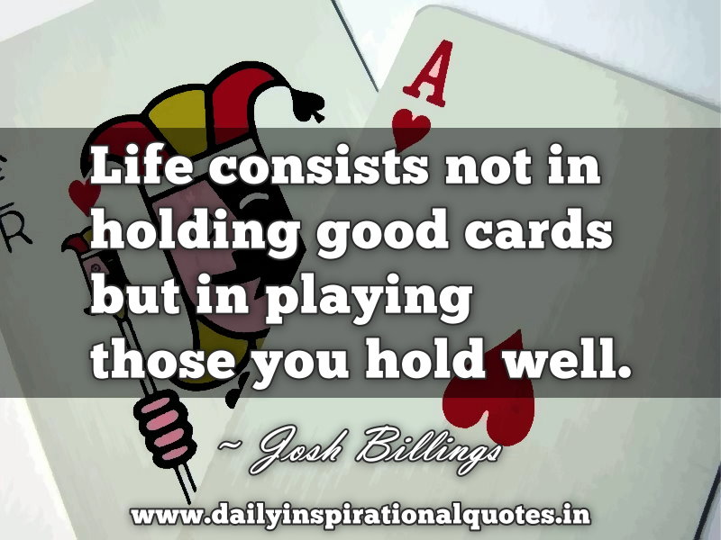 Inspirational Playing Cards Quote
