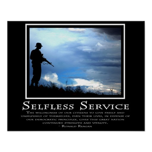 Selfless service army essay