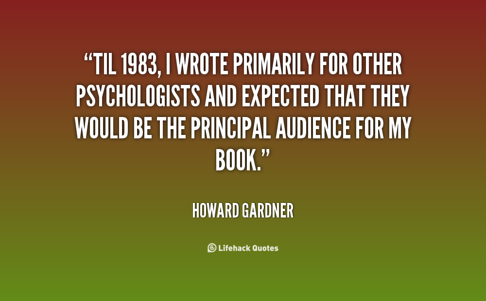 Howard Gardner Quotes. QuotesGram