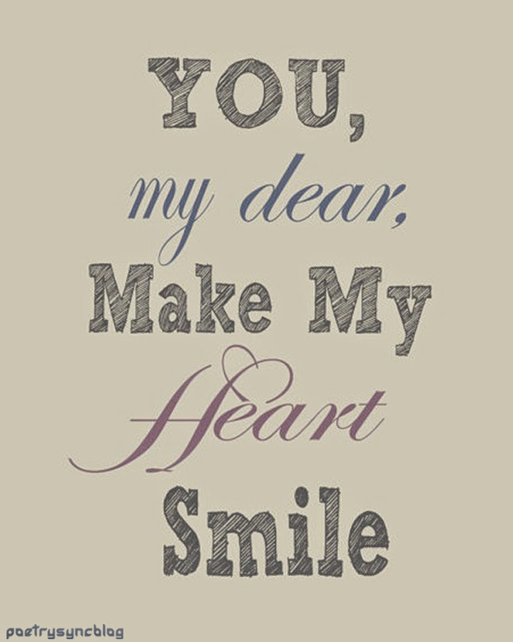 you make me smile quotes love