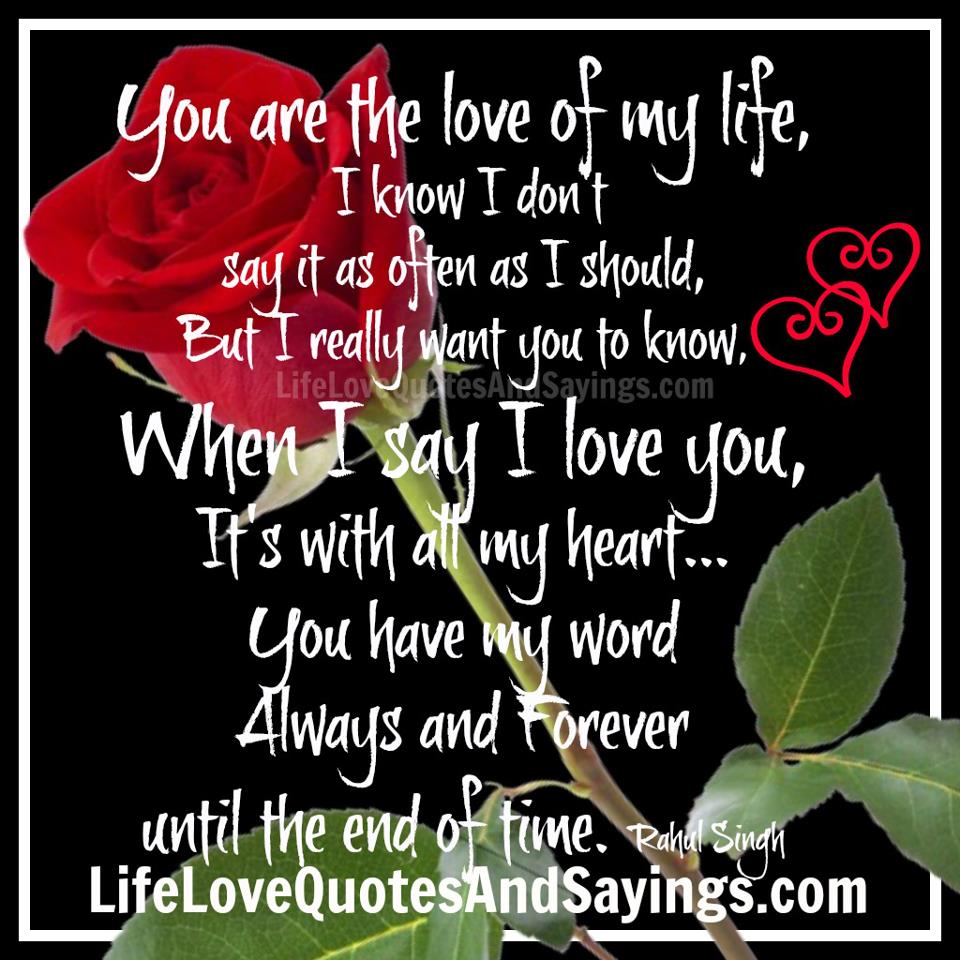 You Are My Life Quotes QuotesGram