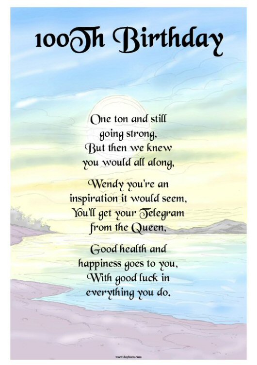 Inspirational Quotes For 100th Birthday. QuotesGram